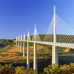 Millau Viaduct over the Tarn River Valley, Millau, France