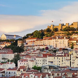 Portugal, Lisbon, Sao Jorge Castle and city
