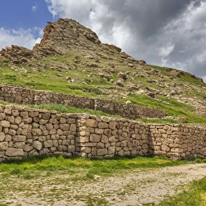 Ruins of Urarten fortress, 7th century BC, archeological site, Bastam, West Azerbaijan