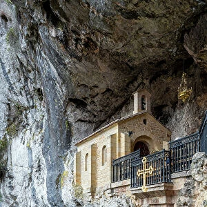 Santa Cueva de Covadonga sanctuary and holy cave, Covadonga, Asturias, Spain