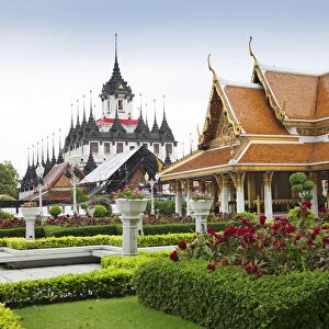 South East Asia, Thailand, Bangkok, Phra Nakhon district, Wat Ratchanaddaram showing