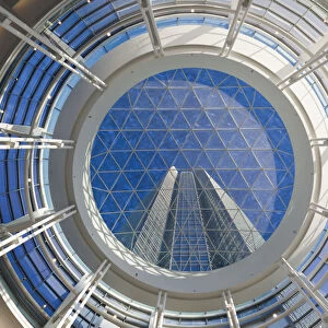 USA, Oklahoma, Oklahoma City, Devon Tower, tallest building, built 2012 atrium