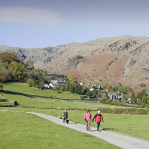 Coniston and the surrounding hills in the Lake District UK