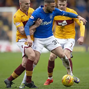 Rangers vs Motherwell: Eros Grezda Fights for Ball in Scottish Premiership Clash at Fir Park