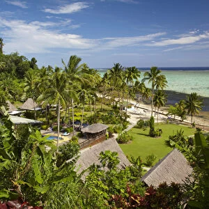 Crusoes Retreat and coral reef, Coral Coast, Viti Levu, Fiji, South Pacific