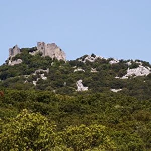 Domaine Ermitage du Pic St Loup, Chateau Ste Agnes. Pic St Loup. Languedoc. The ruins