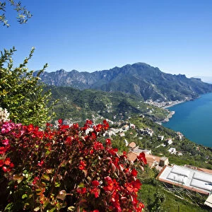 Europe; Italy; Amalfi Coastline; Ravello; View of the Amalfi Coast from Villa Rufolo