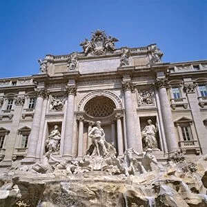 Europe, Italy, Rome. Coins collect in the waters of Trevi Fountain in Rome, Italy