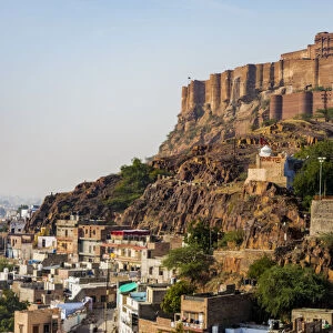 India, Rajasthan, Jodhpur. No Water No Life expedition, Mehrangarh Fort (built circa