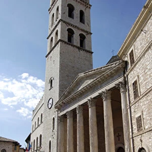 Italy, Umbria, Assisi. Tempio di Minerva, Piazza del Comune
