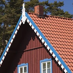 Lithuania, Western Lithuania, Curonian Spit, Nida, village house detail