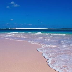 Pink sand beach at Conch Bay, Cat Island, Bahamas