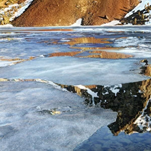 USA, California, Sierra Nevada Range. Reflections in Ellery Lake