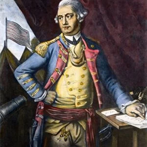 American Revolutionary officer. Mezzotint, English, 1778