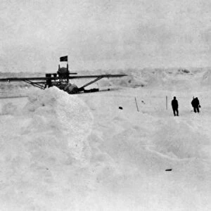 AMUNDSEN EXPEDITION, 1925. Crashed plane of an expedition led by Roald Amundsen