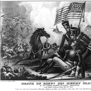 BATTLE OF BUENA VISTA, 1847. The death of Lieutenant Colonel Henry Clay, Jr