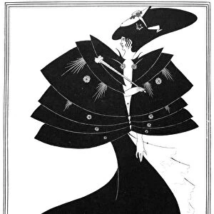 BEARDSLEY: SALOME. The Black Cape. Pen-and-ink drawing by Aubrey Vincent Beardsley for Oscar Wildes Salome