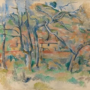 CEZANNE: TREES AND HOUSES. Trees and Houses, Provence. Oil on canvas, Paul Cezanne