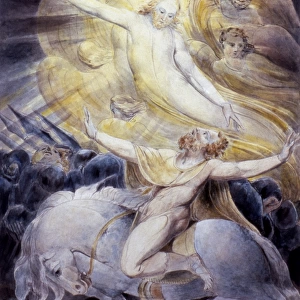 THE CONVERSION OF SAUL. Watercolor, n. d. by William Blake