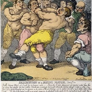 Description of a Boxing Match : etching, 1812, by Thomas Rowlandson