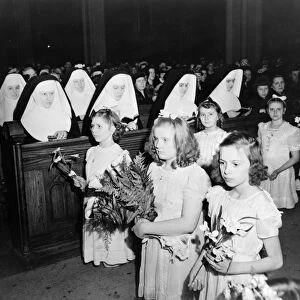 EASTER, 1943. Easter high mass at the Corpus Christi church in the Polish community in Buffalo