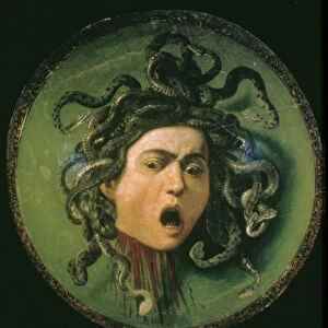 HEAD OF MEDUSA by Caravaggio: oil on canvas, 1596