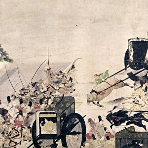 JAPAN: HEIJI REBELLION. Nobles loyal to Emperor Go-Shirakawa are locked out of