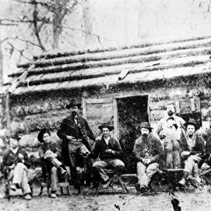 JESSE JAMES (1847-1882). American outlaw. Jesse James and his gang. Photograph