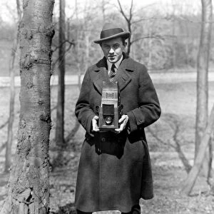 JOHN STEEL (1895-1971). American tenor, with a camera, c1912