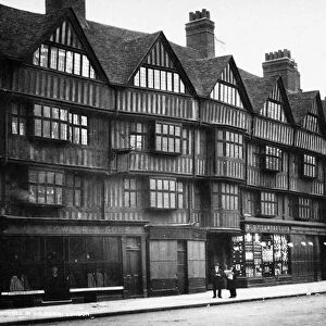 LONDON: HOUSES, c1900. View of old houses in the Holborn section of London, England