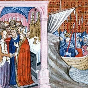 LOUIS VII (1120?-1180). King of France, 1137-1180. With his first wife, Eleanor of Aquitaine