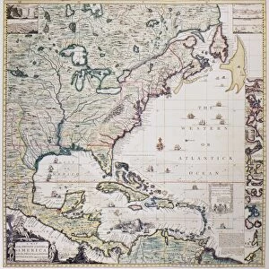 MAP OF AMERICA, 1733. Map by Henry Popple, engraved by William Henry Toms, of Eastern America, 1733