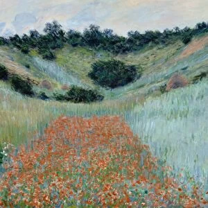 MONET: POPPY FIELD, 1885. Poppy Field in a Hollow near Giverny. Oil on canvas