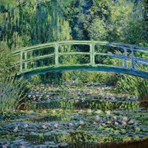 MONET: WATER LILIES, C1898. Water Lillies and Japanese Bridge. Oil on canvas