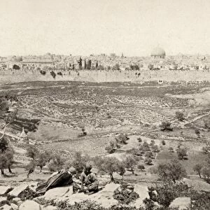 MOUNT OF OLIVES. View of Jerusalem from the southern side of the Mount of Olives, East Jersusalem