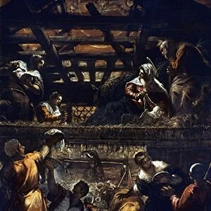 NATIVITY AND ADORATION. The Nativity and Adoration of the Shepherds. By Jacopo Tintoretto