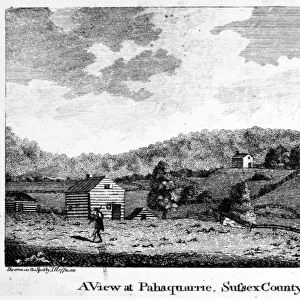 NEW JERSEY, c1794. A view at Pahaquarric, Sussex County, New Jersey