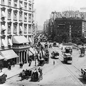 NEW YORK: BROADWAY, 1899. A view of Broadway in New York City, looking north from 23rd Street