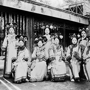 PEKING: PALACE WOMEN. Manchu ladies of the palace, Peking, China