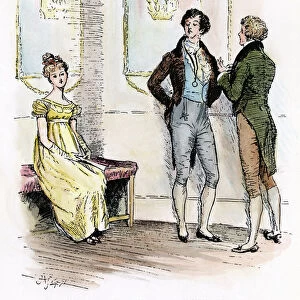 PRIDE & PREJUDICE, 1894. Elizabeth Bennet overhears Mr Darcy at the Ball