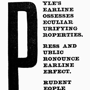 PYLEs PEARLINE SOAP AD. American magazine advertisement, 1887