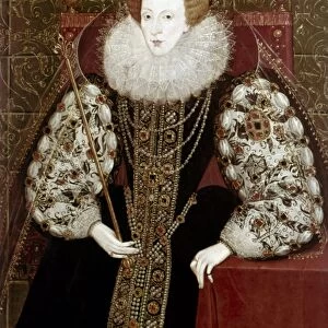QUEEN ELIZABETH I (1533-1603). Queen of England and Ireland, 1558-1603. Painting
