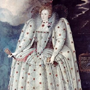 QUEEN ELIZABETH I (1533-1603). Queen of England and Ireland, 1558-1603. Oil on canvas