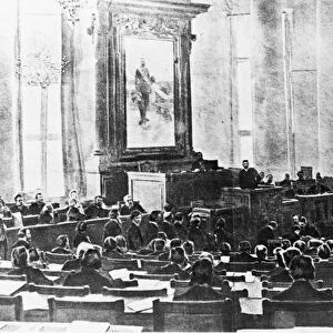 RUSSIA: DUMA, 1917. The Russian Duma in session after the start of the first Russian Revolution
