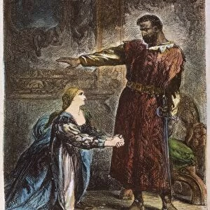 SHAKESPEARE: OTHELLO. Desdemona and Othello: engraving from a 19th century English