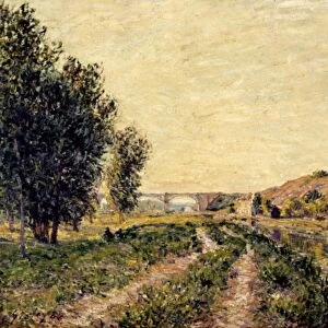 SISLEY: LANDSCAPE, 1884. Paysage pres de Moret. Canvas, 1884