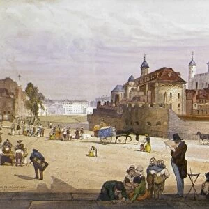 TOWER OF LONDON, 1842. The Tower and the Mint from Great Tower Hill