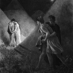 TROILUS AND CRESSIDA. A play by William Shakespeare. Drawing, 19th century