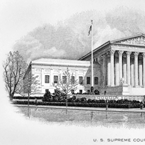 U. S. SUPREME COURT BUILDING. Steel engraving