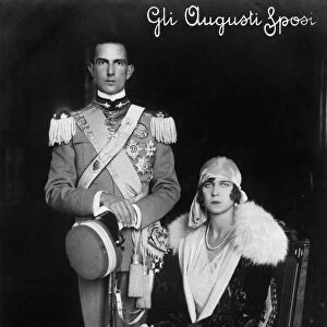 UMBERTO II AND MARIE JOSE. Prince Umberto II of Italy and his wife, Princess Marie
